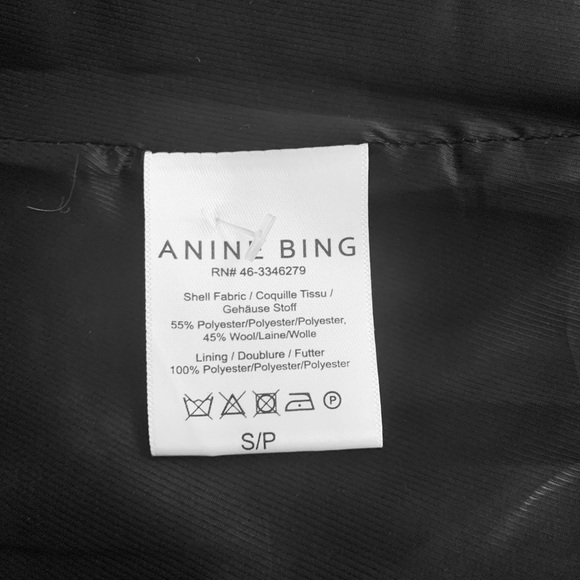 Anine Bing Kaia Blazer Women Size S Black Academia Preppy Business Office - Picture 12 of 12